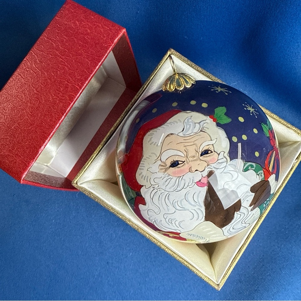 Pier1 Imports Painted Glass Christmas Ornament - Picture 3 of 4